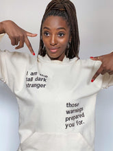 Carica l'immagine nel visualizzatore di Gallery, I am the tall dark stranger cream heavyweight hoody
