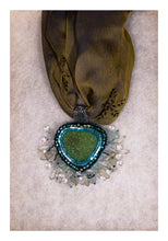 Load image into Gallery viewer, Green sea glass heart