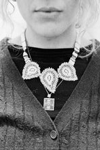 Load image into Gallery viewer, Three paisley cream &amp; gold necklace
