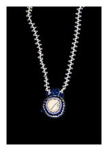Load image into Gallery viewer, Blue &amp; white dash pendant
