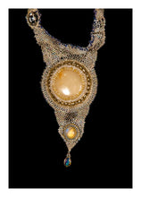Load image into Gallery viewer, Citrine &amp; moonstone pectoral necklace
