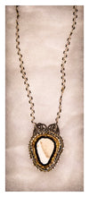 Load image into Gallery viewer, Large blue grey ceramic pendant
